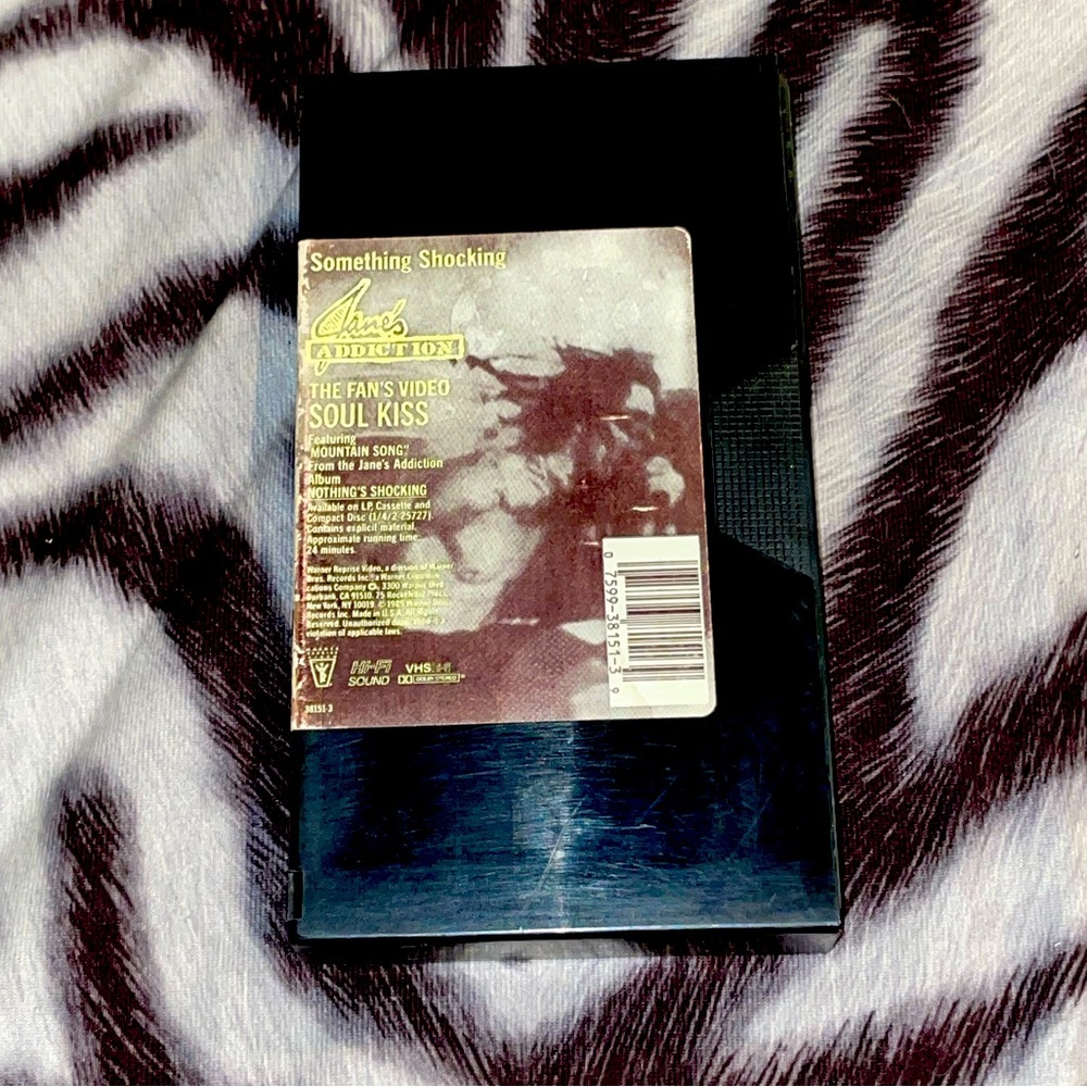 JANES ADDICTION THE FAN’s VIDEO SOUL KISS SOMETHING SHOCKING VHS